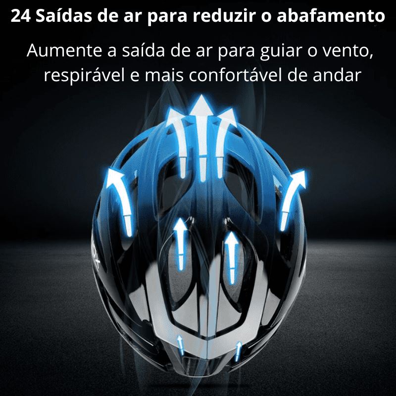 Capacete Ciclismo Rnox + Brinde Óculos de Ciclismo